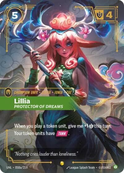 Lillia, Protector of Dreams card