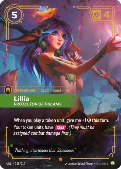 Lillia, Protector of Dreams card