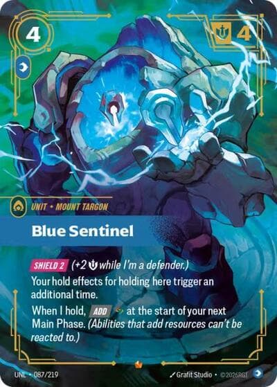 Blue Sentinel card