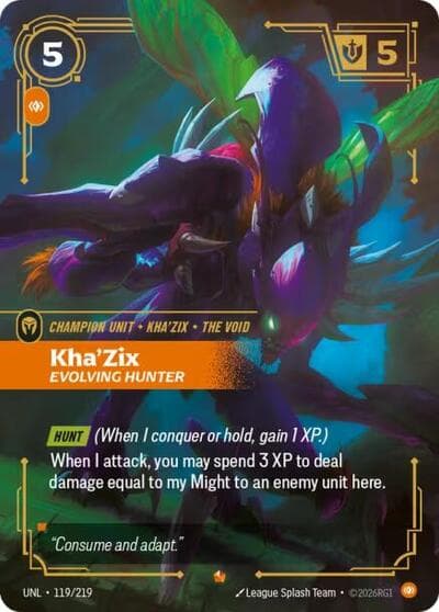 Kha'Zix, Evolving Hunter card
