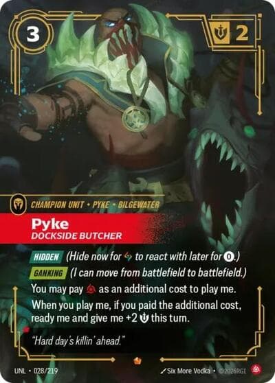 Pyke, Dockside Butcher card