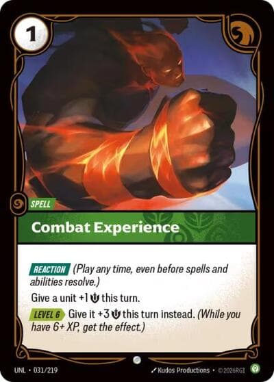 Combat Experience card