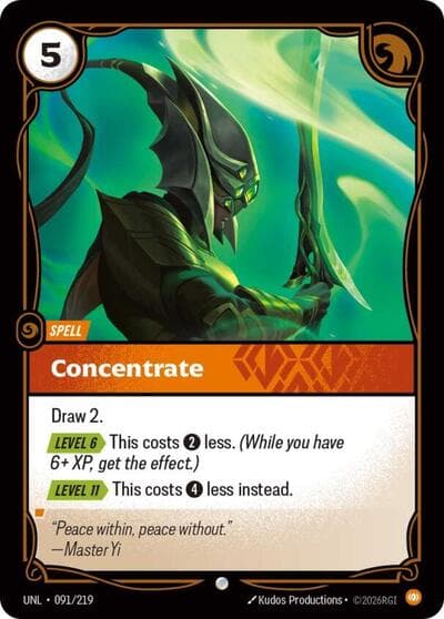 Concentrate card