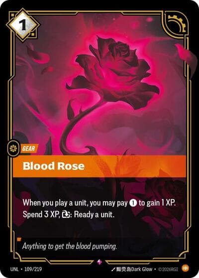 Blood Rose card