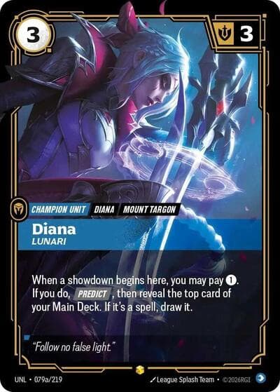 Diana, Lunari card