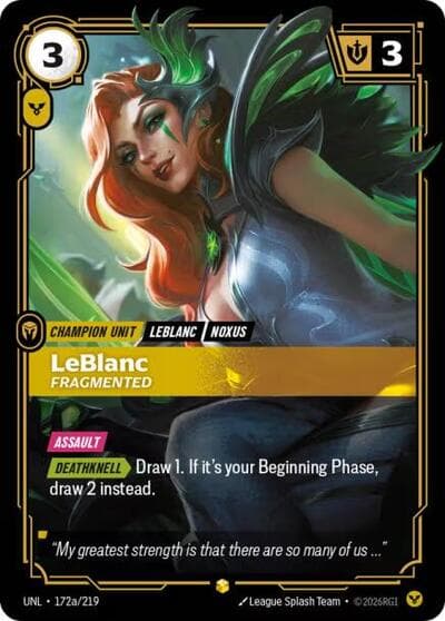 LeBlanc, Fragmented card