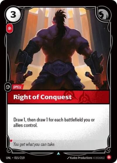 Right of Conquest card
