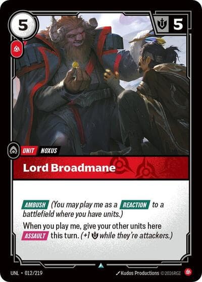 Lord Broadmane card