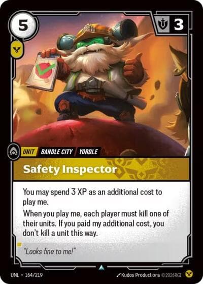 Safety Inspector card