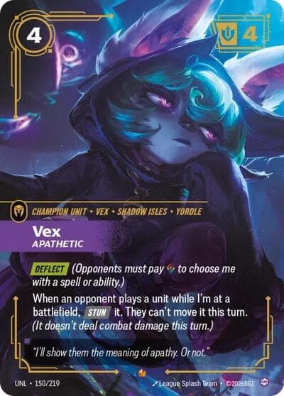 Vex, Apathetic card