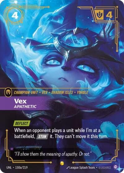 Vex, Apathetic card