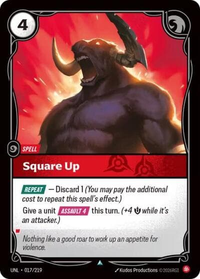 Square Up card