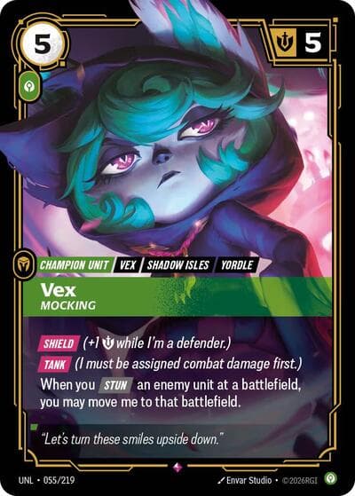 Vex, Mocking card