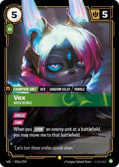 Vex, Mocking card
