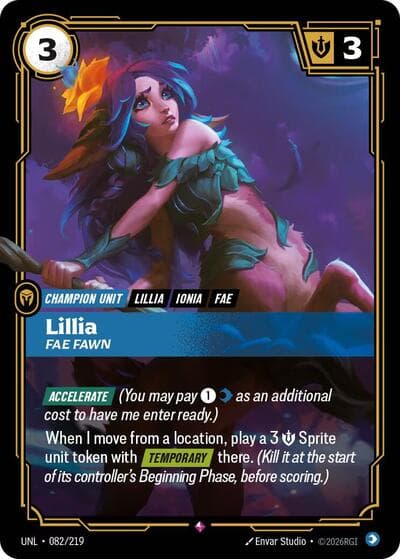 Lillia, Fae Fawn card