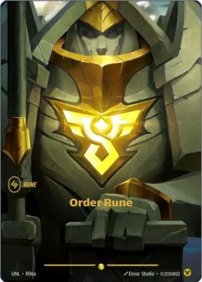 Order Rune card