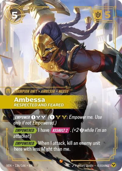 Ambessa, Respected and Feared card