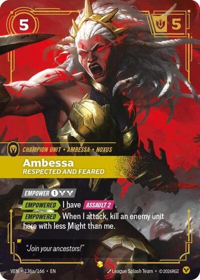 Ambessa, Respected and Feared card