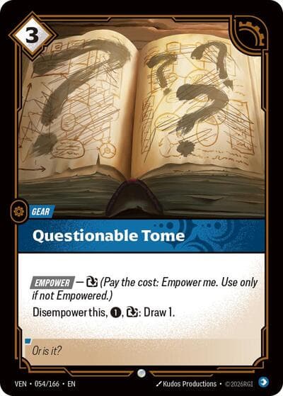 Questionable Tome card