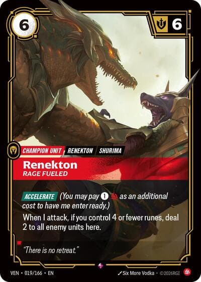 Renekton, Rage Fueled card