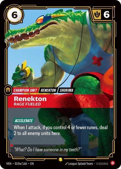 Renekton, Rage Fueled card