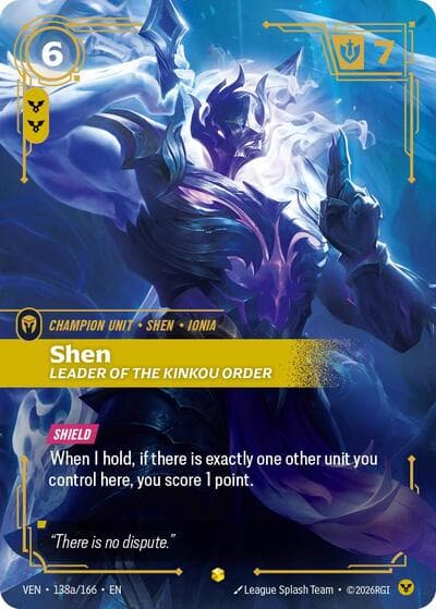 Shen, Leader of the Kinkou Order card