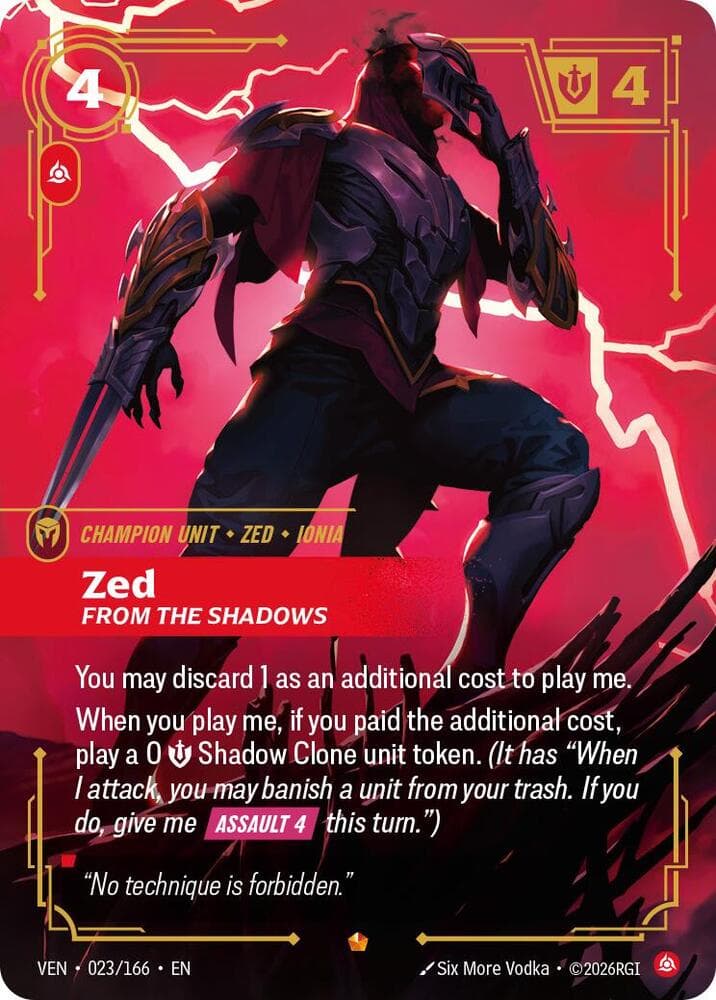 Zed, From the Shadows — Vendetta (#023)