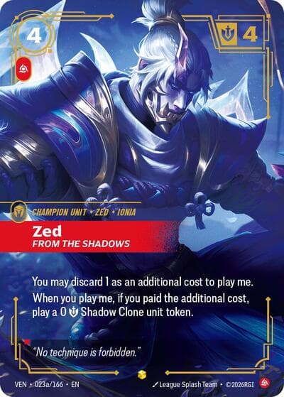 Zed, From the Shadows card