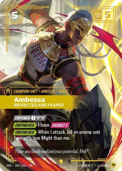 Ambessa, Respected and Feared card