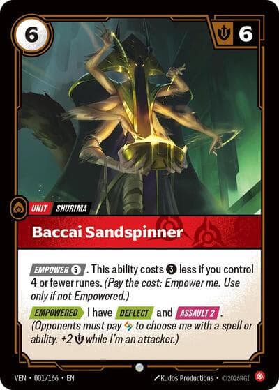 Baccai Sandspinner card
