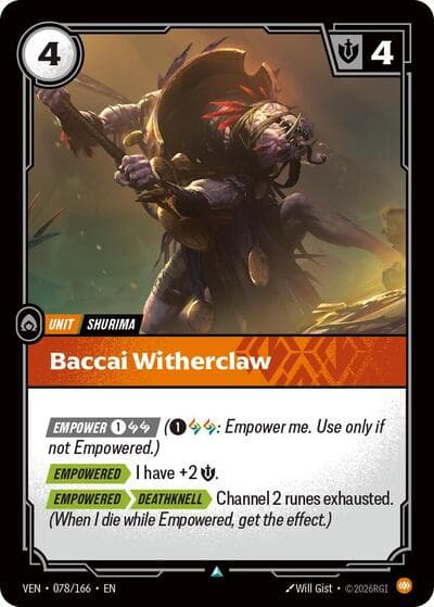 Baccai Witherclaw card