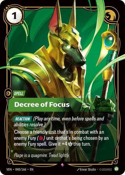 Decree of Focus card