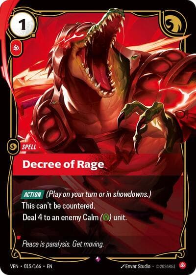 Decree of Rage card