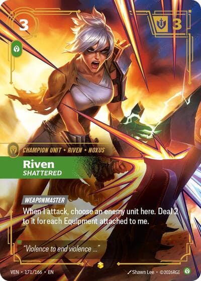 Riven, Shattered card