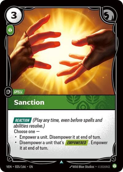 Sanction card